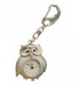 Keyrings Owl Clock Key Ring Silver Chrome Plated Alloy Unisex 47 cm