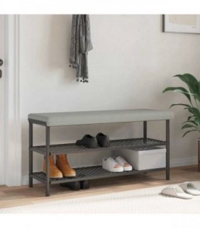 vidaXL Bench Cushion Microfiber Light Grey Depth 35 cm — Size: 110 x 38 x 6.5 cm