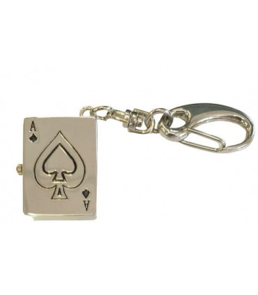 Key Chain Clock Chrome Plated Silver 30.00 cm x 7.25 cm x 11.136 cm