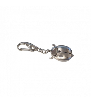 Keychain Watch Ladybug Clock Silver Quartz Fashion Cute Design 100% Brand New