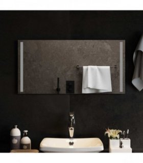 vidaXL LED Bathroom Mirror Transparent 80 x 40 cm Tempered Glass — V0672260082