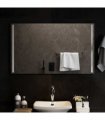vidaXL LED Bathroom Mirror Transparent 100 x 60 cm Tempered Glass — V0672260087