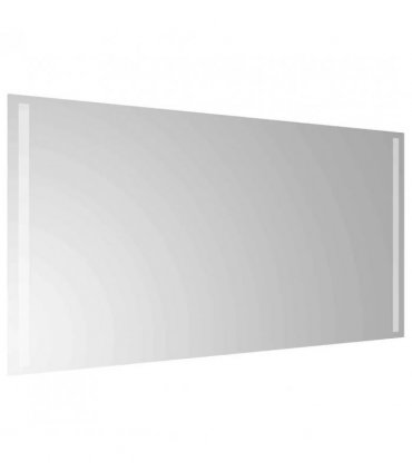 vidaXL LED Bathroom Mirror Transparent 100 x 60 cm Tempered Glass — V0672260087