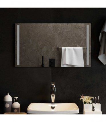 vidaXL LED Bathroom Mirror Transparent 70 x 40 cm Tempered Glass — V0672260088