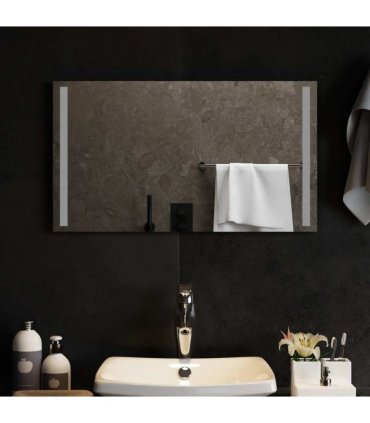 vidaXL LED Bathroom Mirror Transparent 70 x 40 cm Tempered Glass — V0672260088