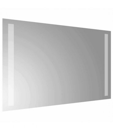 vidaXL LED Bathroom Mirror Transparent 50 x 30 cm Tempered Glass