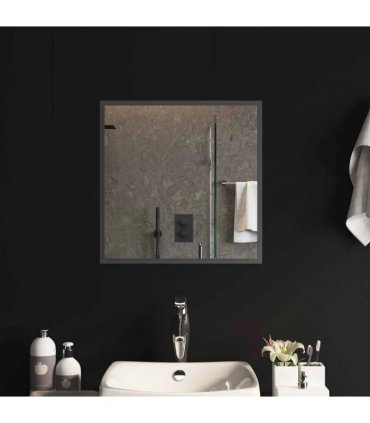 vidaXL LED Bathroom Mirror Transparent 50 x 50 cm Tempered Glass — V0672260094