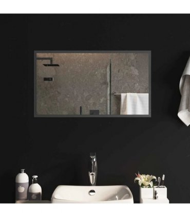 vidaXL LED Bathroom Mirror Transparent 70 x 40 cm Tempered Glass — V0672260098