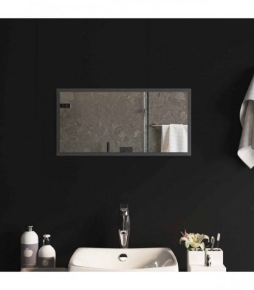 vidaXL LED Bathroom Mirror Transparent 60 x 30 cm Tempered Glass — V0672260099