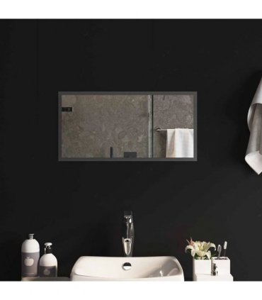 vidaXL LED Bathroom Mirror Transparent 60 x 30 cm Tempered Glass — V0672260099