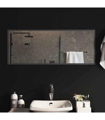 vidaXL LED Bathroom Mirror Transparent 100 x 40 cm Tempered Glass — V0672260100