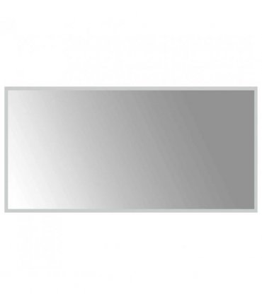 vidaXL LED Bathroom Mirror Transparent 100 x 50 cm Tempered Glass — V0672260101