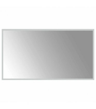 vidaXL LED Bathroom Mirror Transparent 90 x 50 cm Tempered Glass — V0672260102