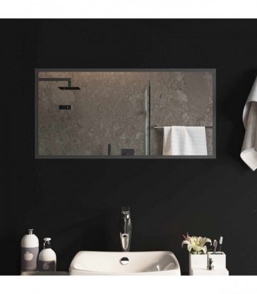 vidaXL LED Bathroom Mirror Transparent 80 x 40 cm Tempered Glass — V0672260104