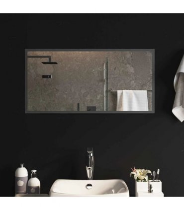 vidaXL LED Bathroom Mirror Transparent 80 x 40 cm Tempered Glass — V0672260104