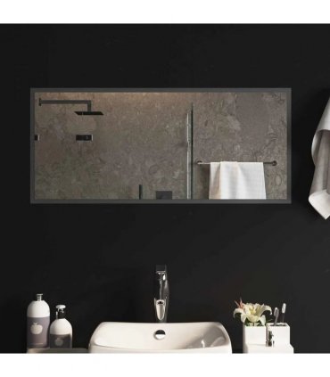 vidaXL LED Bathroom Mirror Transparent 90 x 40 cm Tempered Glass — V0672260105