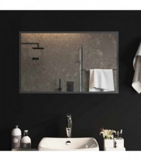 vidaXL LED Bathroom Mirror Transparent 80 x 50 cm Tempered Glass — V0672260110