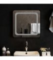 vidaXL LED Bathroom Mirror Transparent 50 x 50 cm Tempered Glass — V0672260113
