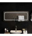 vidaXL LED Bathroom Mirror Transparent 100 x 40 cm Tempered Glass — V0672260116