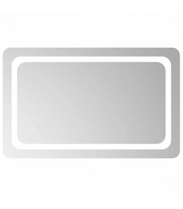 vidaXL LED Bathroom Mirror Transparent 80 x 50 cm Tempered Glass — V0672260117