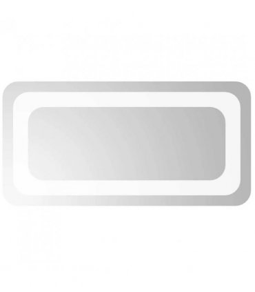 vidaXL LED Bathroom Mirror Transparent 40 x 20 cm Tempered Glass — V0672260118