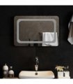 vidaXL LED Bathroom Mirror Transparent 60 x 40 cm Tempered Glass — V0672260119