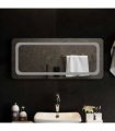 vidaXL LED Bathroom Mirror Transparent 90 x 40 cm Tempered Glass — V0672260120