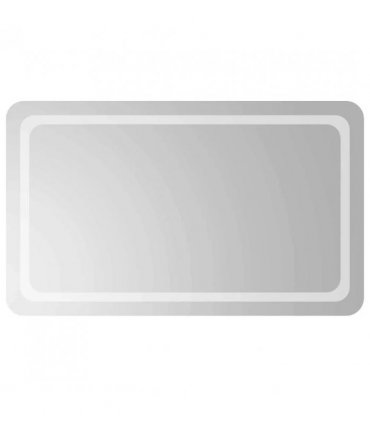 vidaXL LED Bathroom Mirror Transparent 100 x 60 cm Tempered Glass — V0672260122