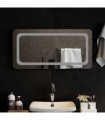vidaXL LED Bathroom Mirror Transparent 80 x 40 cm Tempered Glass — V0672260123