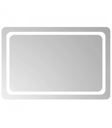 vidaXL LED Bathroom Mirror Transparent 90 x 60 cm Tempered Glass — V0672260127