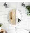 vidaXL LED Bathroom Mirror Transparent Ø 70 cm Tempered Glass — Size: 70 x 70 cm