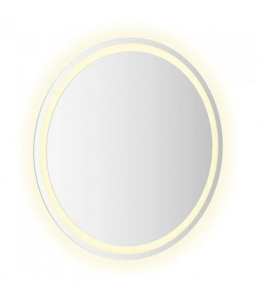 vidaXL LED Bathroom Mirror Transparent Ø 70 cm Tempered Glass — Size: 70 x 70 cm