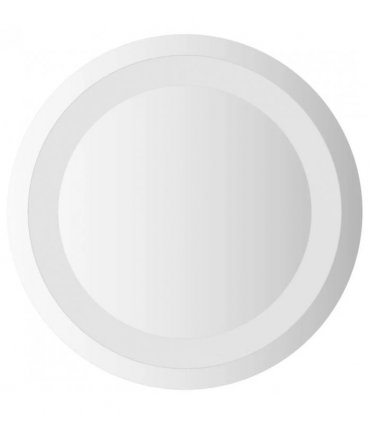 vidaXL LED Bathroom Mirror Transparent Ø 30 cm Tempered Glass — Size: 30 x 30 cm