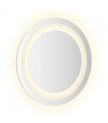 vidaXL LED Bathroom Mirror Transparent Ø 30 cm Tempered Glass — Size: 30 x 30 cm