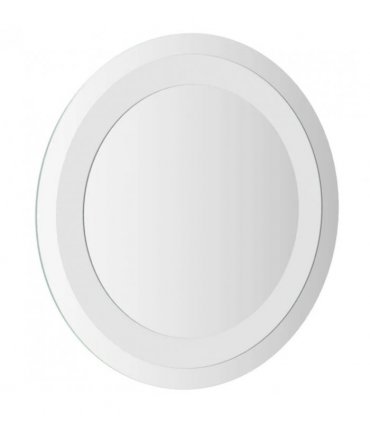 vidaXL LED Bathroom Mirror Transparent Ø 30 cm Tempered Glass — Size: 30 x 30 cm
