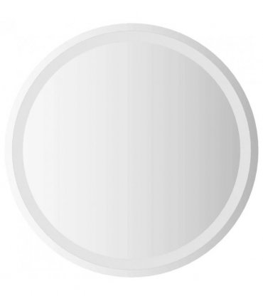 vidaXL LED Bathroom Mirror Transparent Ø 60 cm Tempered Glass — Size: 60 x 60 cm