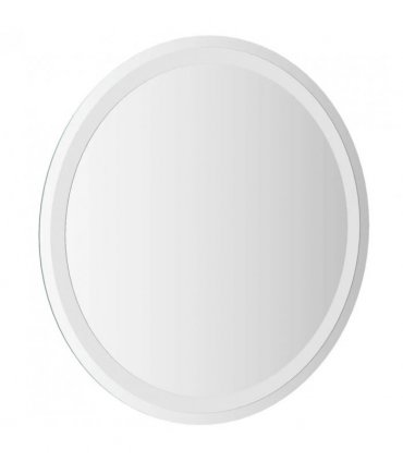 vidaXL LED Bathroom Mirror Transparent Ø 60 cm Tempered Glass — Size: 60 x 60 cm