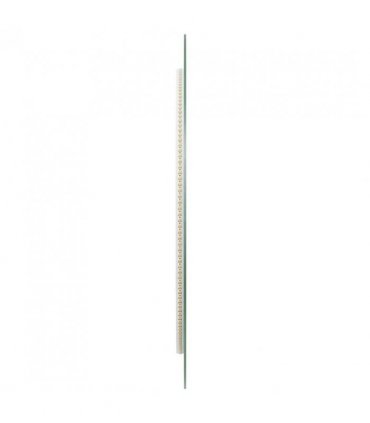 vidaXL LED Bathroom Mirror Transparent Ø 60 cm Tempered Glass — Size: 60 x 60 cm