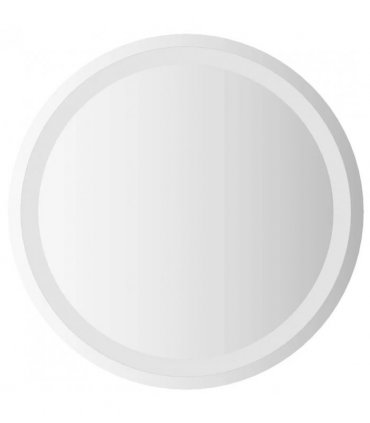 vidaXL LED Bathroom Mirror Transparent Ø 50 cm Tempered Glass — Size: 50 x 50 cm