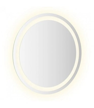 vidaXL LED Bathroom Mirror Transparent Ø 50 cm Tempered Glass — Size: 50 x 50 cm