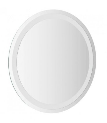 vidaXL LED Bathroom Mirror Transparent Ø 50 cm Tempered Glass — Size: 50 x 50 cm