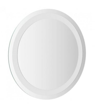 vidaXL LED Bathroom Mirror Transparent Ø 40 cm Tempered Glass — Size: 40 x 40 cm