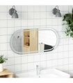 vidaXL LED Bathroom Mirror Transparent 100 x 45 cm Tempered Glass