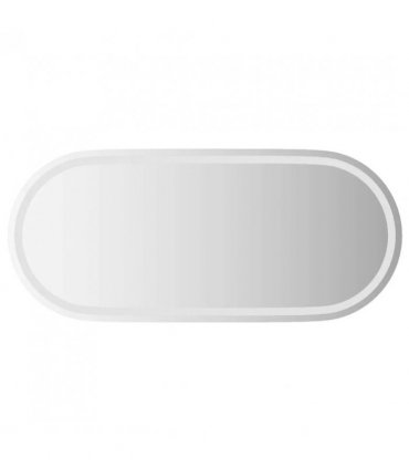 vidaXL LED Bathroom Mirror Transparent 100 x 45 cm Tempered Glass