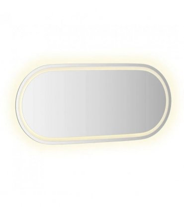 vidaXL LED Bathroom Mirror Transparent 100 x 45 cm Tempered Glass