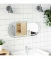 vidaXL LED Bathroom Mirror Transparent 90 x 40 cm Tempered Glass — V0672260137