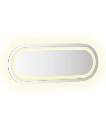 vidaXL LED Bathroom Mirror Transparent 40 x 15 cm Tempered Glass