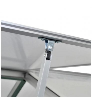 vidaXL Greenhouse | Transparent | Aluminium | Large | UV-resistant materials — Size: 421 x 250 x 195 cm