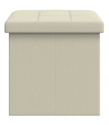 vidaXL Foldable Storage Bench White 180 kg 80 L 77 x 38 x 38 cm Linen