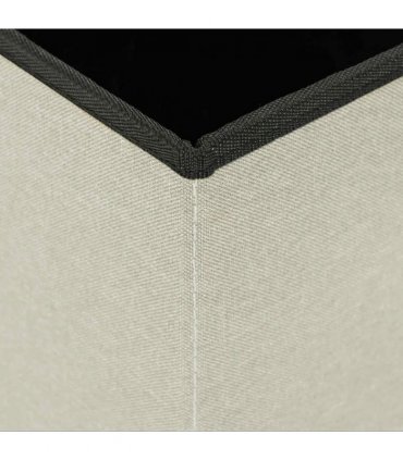 vidaXL Foldable Storage Bench White 180 kg 80 L 77 x 38 x 38 cm Linen